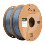 eSUN PLA Filament 1.75mm, PLA Basic 3D Printer Filament Dimensional Accuracy +/- 0.05mm, 1KG per Spool, 2 Spools 3D Printing Filament,Grey and Grey