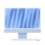 iMac 24-tommer Apple M4 med 10‑kjerners CPU, 10‑kjerners GPU / Glass med nanotekstur / 32 GB / 1 TB SSD / Gigabit Ethernet / Magic Mouse / Magic Keyboard med Touch ID / Blå