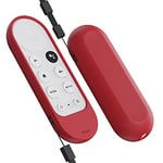 elago GR Silicone Case Compatible with Chromecast with Google TV Voice Remote Case - Premium Silicone, Strap Included (Red)