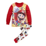 2-pack Super Mario barnpyjamas med långärmad tröja och byxor A 110CM