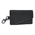 STILORD 'Tinus' Étui Clés Anti RFID Cuir Vintage Pochette Porte-Clefs avec Mousqueton Petite Portefeuille Porte-Carte Trousse avec RFID Blocage Cuir Véritable, Couleur:Noir