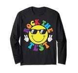 Rock The Test Day Exam Teacher Funny Testing School Student Long Sleeve T-Shirt