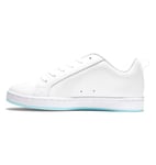 DC Shoes Court Graffik-Chaussures pour Femme Basket, Blanc et Bleu, 38.5 EU