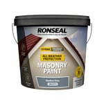 Ronseal All Weather UV Smooth Masonry Paint Exterior Paints Shadow Grey 10L