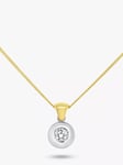 Milton & Humble Jewellery Pre-Loved Two-Tone 18ct White & Yellow Gold Diamond Pendant Necklace