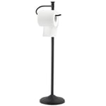 Toilet Paper Holder Free Standing,Large Rolls Capacity Toilet Paper Holder Stand for Bathroom,Stable & Rust Proof Toilet Paper Stand with Heavy Base,Free Standing Toilet Paper Holder