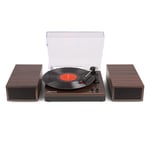 Fenton RP165D Record Player with Speakers, Bluetooth, Dark Wood