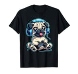 Funny Pug Gamer Dog Gaming Pug Pugs Video Game T-Shirt