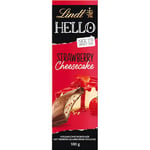 Lindt Hello Milk Chocolate Strawberry Cheesecake Chocolate Bar, 100g