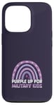 Coque pour iPhone 13 Pro Purple Up pour enfants militaires, enfant militaire arc-en-ciel violet