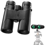 K&F Concept Jumelles Adultes 10 * 42 HD Noir BAK4 avec Support de Conversion pour Trépied pour Extérieur Chasse, Observation Oiseaux, Voyage, Randonnee