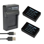 Newmowa Remplacement Batterie LP-E17 (2) et Chargeur Micro USB Portable Kit pour Canon EOS M3 M5 M6 200D 250D 750D 760D 800D Rebel SL3 T6i T6s 8000D Kiss X8i Kiss X9