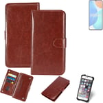 Case For Honor X6 Brown Protective Flip Cover Folding Bag Book Cell Phone