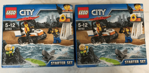 LEGO 60163 2 City Coast gaurd starter set 76 pcs each 5-12~ NEW & LEGO SEALED~