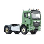 WIKING 077650 MAN TGS 18,510 4x4 BL Camion à 2 Essieux, Modèle réduit détaillé de Camion, 1:32, métal/plastique, à partir de 14 ans, multiples Fonctionnalités, avec Système de régulation de la Pression des Pneus, Calandre pivotante, Vert (Ackerdiesel)