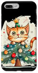 iPhone 7 Plus/8 Plus Funny Festive Cat with Christmas Tree and Decoration Case