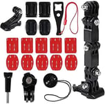 Kit De Montage Pour Casque De Moto Pour Gopro Hero 8/7/5 Et La Plupart Des Caméras D'Action Casque De Moto Menton Support Fixe Petites Fourmis 4K Accessoires De Caméra De Sport[SMA073100]