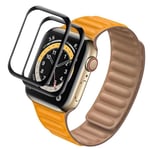 [2 PC] pour Apple Watch Series 6 44mm Verre Trempé 3D Couverture Complète Ecran Film Protecteur d'écran