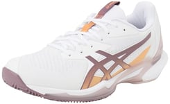 Asics Femme Solution Speed FF 3 Clay Sneaker, White Dusty Mauve, 39.5 EU