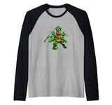 Teenage Mutant Ninja Turtles Shadow Turtle Power Action Shot Raglan Baseball Tee