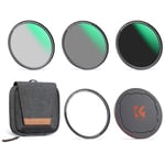 K&F Concept Filtres 67mm Polarisant CPL+ND8+ND64 Magnétiques+Bague Base+Bouchon d'objectif en Kit Installer Rapidement pour Objectif Appareil Photo