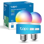 Tapo Smart Bulb, E27 WiFi Alexa Light Bulbs, 8.3 W, Works with Amazon Alexa and Google Home, Colour-Changeable Smart Light Bulb, No Hub Required - Tapo L530E(2-pack)[Energy Class F],packaging may vary