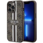 Guess iPhone 13 Pro Max Mobilskal MagSafe Printed Stripes - Brun