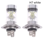 2x Bil H4/H7 9003 HB2 8000K Hi/Lo Beam 20 LED Dimljus Körning White H7