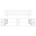 Banc palette de jardin Bois Blanc Dilwe7407563583200