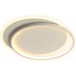 Comely - Plafonnier led blanc moderne pour salon, design circulaire en métal 32 w 2880 lm, lumière chaude 3000 k, éclairage de plafond pour chambre à