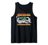 KILL EM ALL LET GOD SORT EM OUT military retro skull beret Tank Top