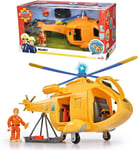 Sam Fireman Playset Helicopter Large Wallaby 2 With Figure Sounds Lights
