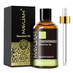 MAYJAM Huile Essentielle de Lemongrass 100ML de Haute Qualité pour Diffuseur, Humidificateur, DIY, Home, Wardrobes