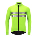 Hommes De VTT équitation Polaire Polaire Chaud Et Froid Hauts Chauds Automne Et Hiver à Manches Longues Maillot De Cyclisme Veste Hauts Maillot De Cyclisme (Green,XL)