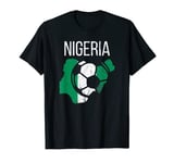 Nigeria Soccer Nigereian Flag Gift Football African Pride T-Shirt