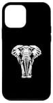 Coque pour iPhone 12 mini White Paint Art Éléphant Éléphants