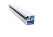 Profil de bordure porteur adaptable au polycarbonate 16/32 mm en aluminium laqué - Coloris - Blanc RAL 9010, Longueur - 3 m - Blanc RAL 9010