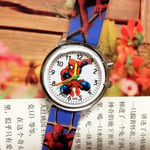 Barnens Spiderman Cartoon Klocka Luminous Led Blinkande Silikonband Pojkar Klockor fw Dark Blue