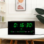 LED digital evighetskalender elektronisk klocka vardagsrum stor väggklocka smart lysande kalender digital klocka（1）