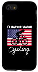 iPhone SE (2020) / 7 / 8 USA American Flag Cycling I'd Rather Watch Cycling Case