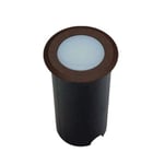 Petit Spot LED 1W D50 H80mm IP67 Multicolore RGB Finition Marron