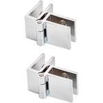 Ahlsen - 2 pcs 90 degrés clip de porte en verre charnière sans verre de perçage à charnière en verre pour épaisseur de verre 5mm - 8mm