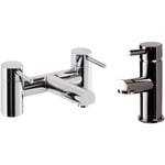 Bathroom Sink Tap Derby Set Designer Chrome Bath Shower Basin Mixer & Filler