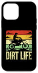 Coque pour iPhone 12 mini Dirt Life Motocross Dirt Bike Rider Moto Biker