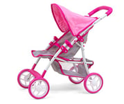 Milly Mally Natalie Landau poupées Pliable pour Les Filles à partir de 3 Ans avec Canopy Roues en Mousse Sangles Prestige Pink