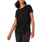Amazon Essentials Women's Studio Relaxed-Fit Lightweight Crew Neck T-Shirt (Available in Plus Size), Black, L