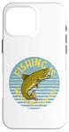 Coque pour iPhone 16 Pro Max Pêche sautant poisson pêche à la ligne art saut truite pêche