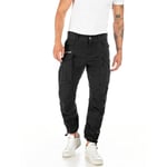 Replay men's cargo trousers Joe regular fit made of comfort cotton, black (Black 098), 30W / 32L