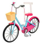 The New York Doll Collection Vélo pour poupées 18 Pouces /46 cm - Comprend des banderoles - Panier et Roues d'entraînement - Vélo poupée - Ensemble de Jeu poupée - Accessoires poupée