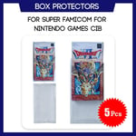 5 Pcs - Boîte De Protection Pour Super Famicom Pour Jeux Japonais Nintendo, Étui En Plastique Transparent Sur Mesure, Cib Complet